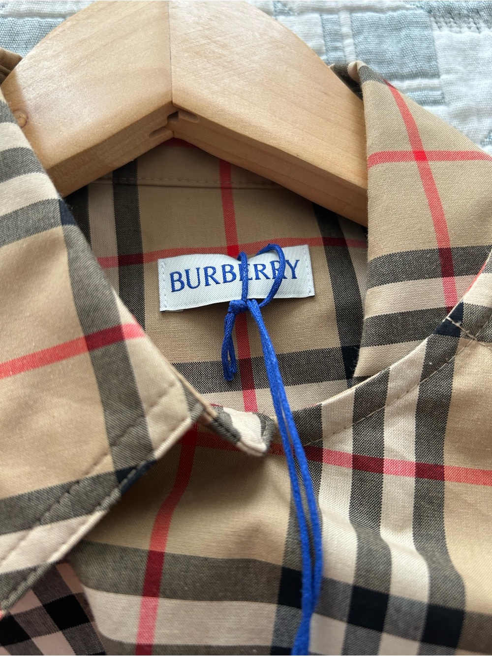 Burberry Tan Check Sleeveless Midi Shirt Dress - Picture 3 of 7